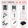 S167 GPS Drone 5G 4K Pixels GPS 3B