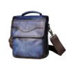 Le'aokuu 144 Leather Male Casual Shoulder Messenger - Deep Blue