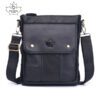 ZZNICK 2306 2303 genuine leather shoulder bag black