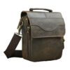 Le'aokuu 144 Leather Male Casual Shoulder Messenger - Dark Brown