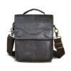 Le'aokuu 144 Leather Male Casual Shoulder Messenger - Dark Brown 8