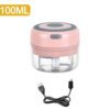 Mini Electric Garlic Chopper Green 100ml Pink