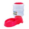 3.5L Dog Cat Feeder Bowl Automatic Food-Rose