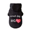 Shake Tail Dog Clothes Black Small Dog Big Heart