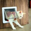 Dog Cat Flap Door with 4 Way Locking Security Lock 1