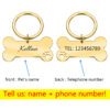 Zookaria Personalized Collar Pet ID Tag Gold