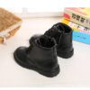 Boys Boots Girls Martin Boots Black Leather Classic