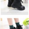 Boys Boots Girls Martin Boots Black Leather Classic 6