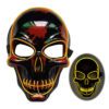 Led Skeleton Mask Halloween Black-Yellow