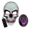 Led Skeleton Mask Halloween White-Purple